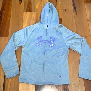NWOT | UNDER ARMOUR FULL ZIP EMBROIDERED| YOUTH XL